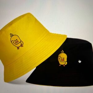 Chicken Reversible Bucket/ Fishing Hat Yellow/Black